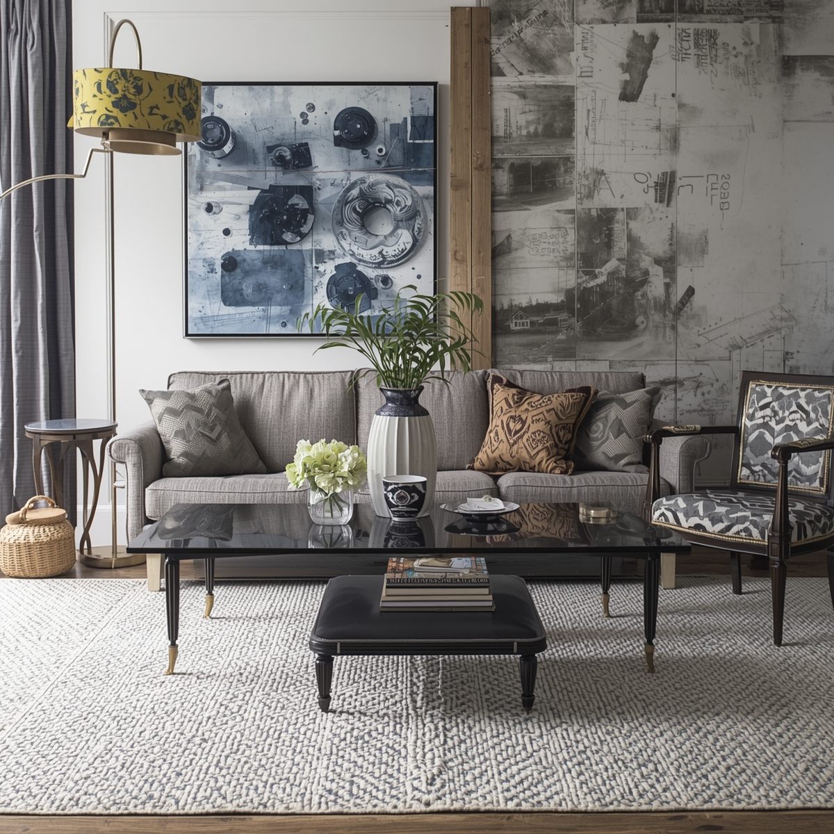 Custom-made dining table with chairs